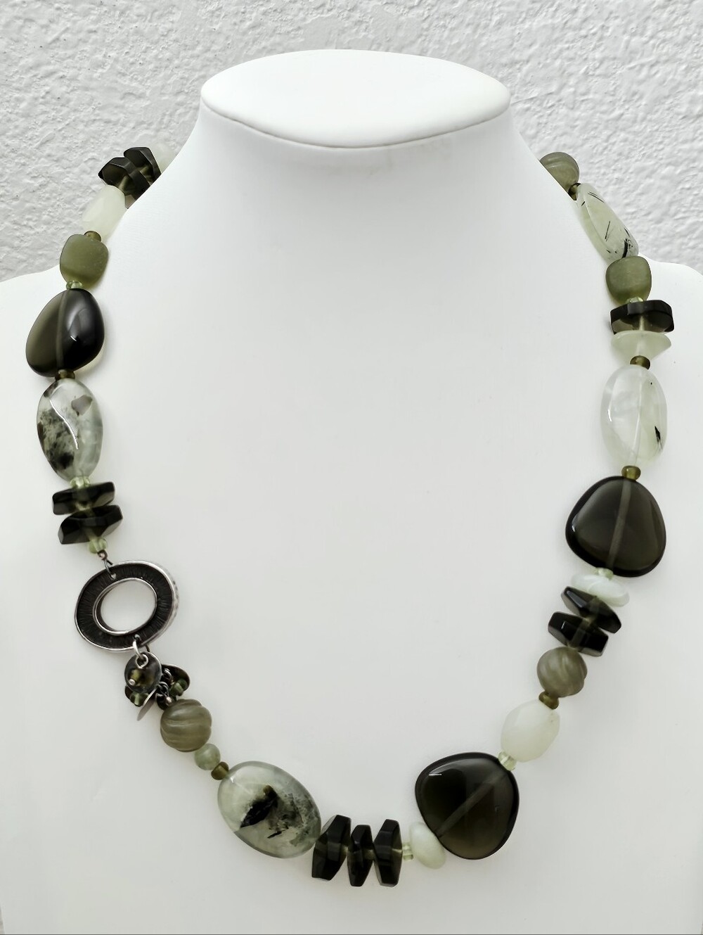 Silpada 925 Silver Chalcedony Quartz Serpentine Prehnite Kyanite Necklace N1995